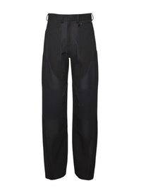BLACK/BLACK // black technical fabric cargo pants
