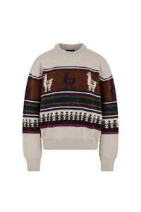 Vivien wool jumper - Multicolore Beige