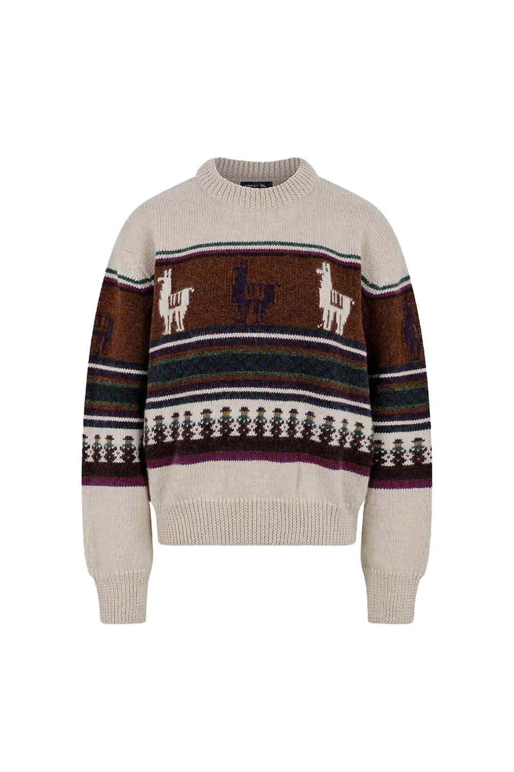 Vivien wool jumper - Multicolore Beige
