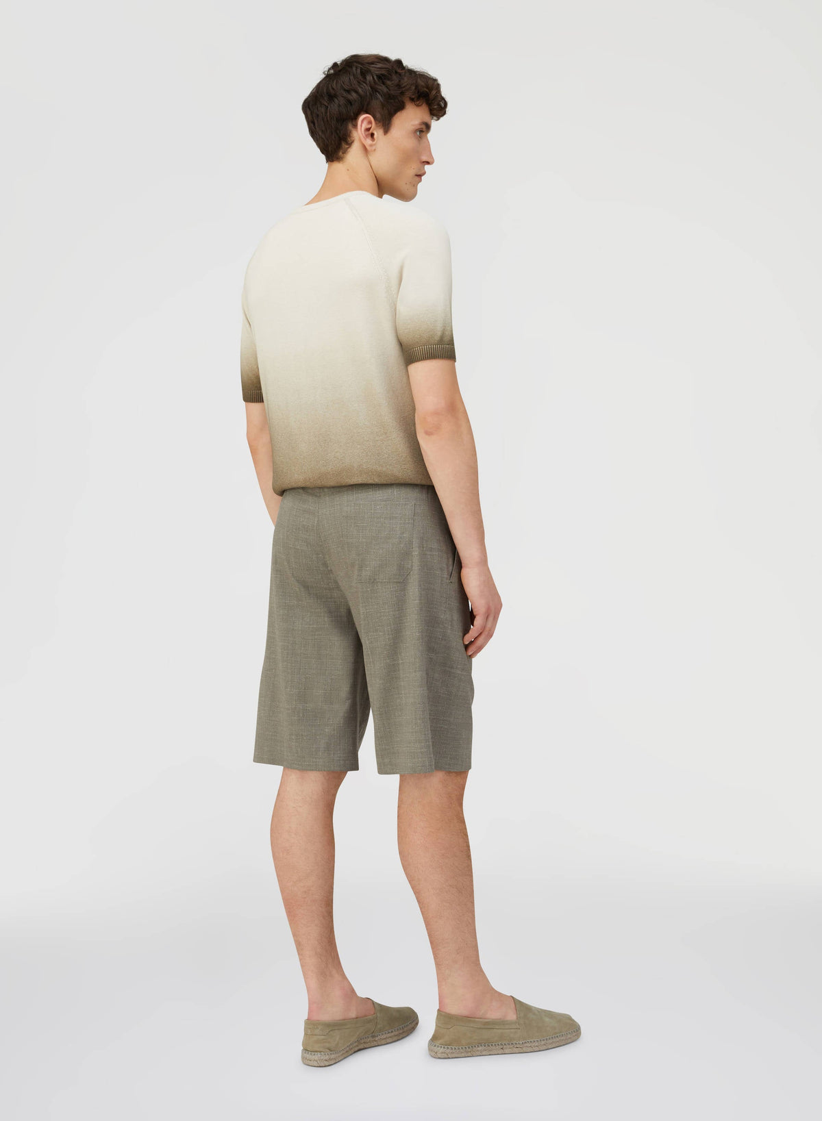 GREY RELAXED BERMUDA