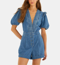 DIFFUSELY_Denim Combishort - Denim