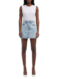 Denim Mini Skirt - Blue