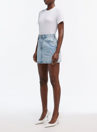 Denim Mini Skirt - Blue