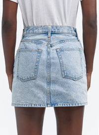 Denim Mini Skirt - Blue