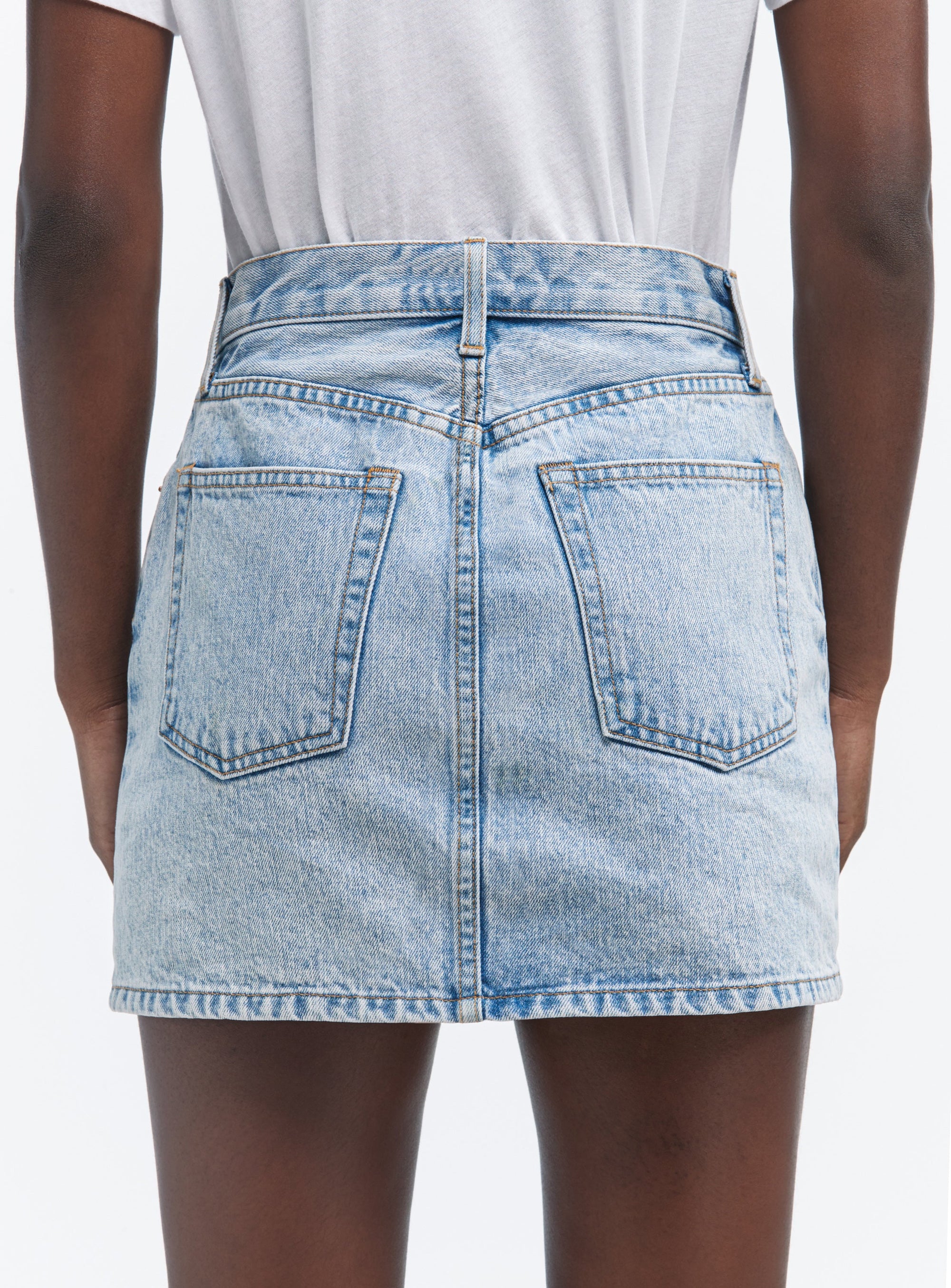 Denim Mini Skirt - Blue