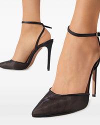 Escarpins Denver 105 en cuir -  Black Mesh