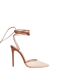 Escarpins Denver Wrap 105 en cuir - Brown