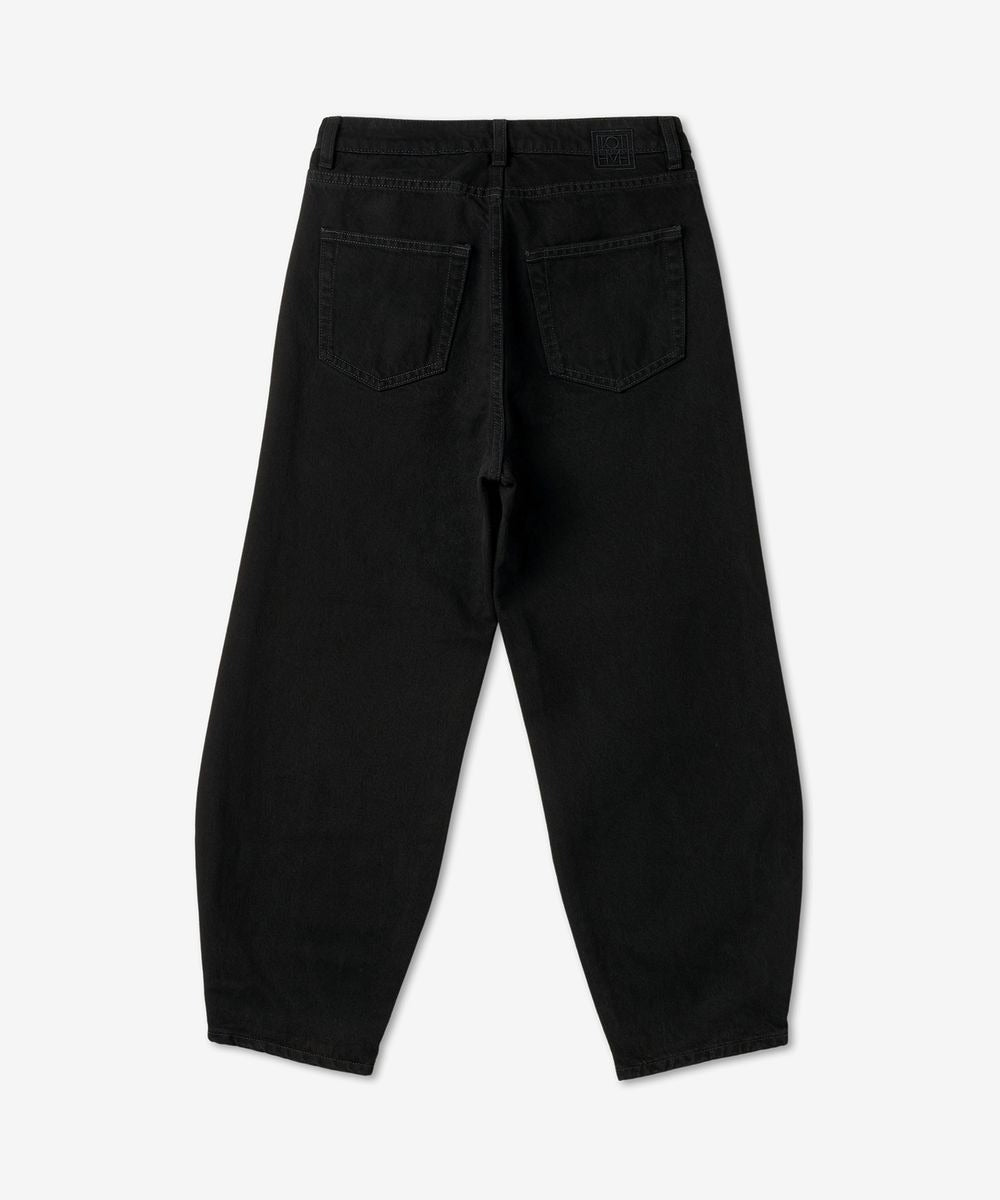 Pantalon à pattes de baril en denim - Black