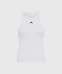 Organic Cotton Rib 2X2 Tank Top - Blanc