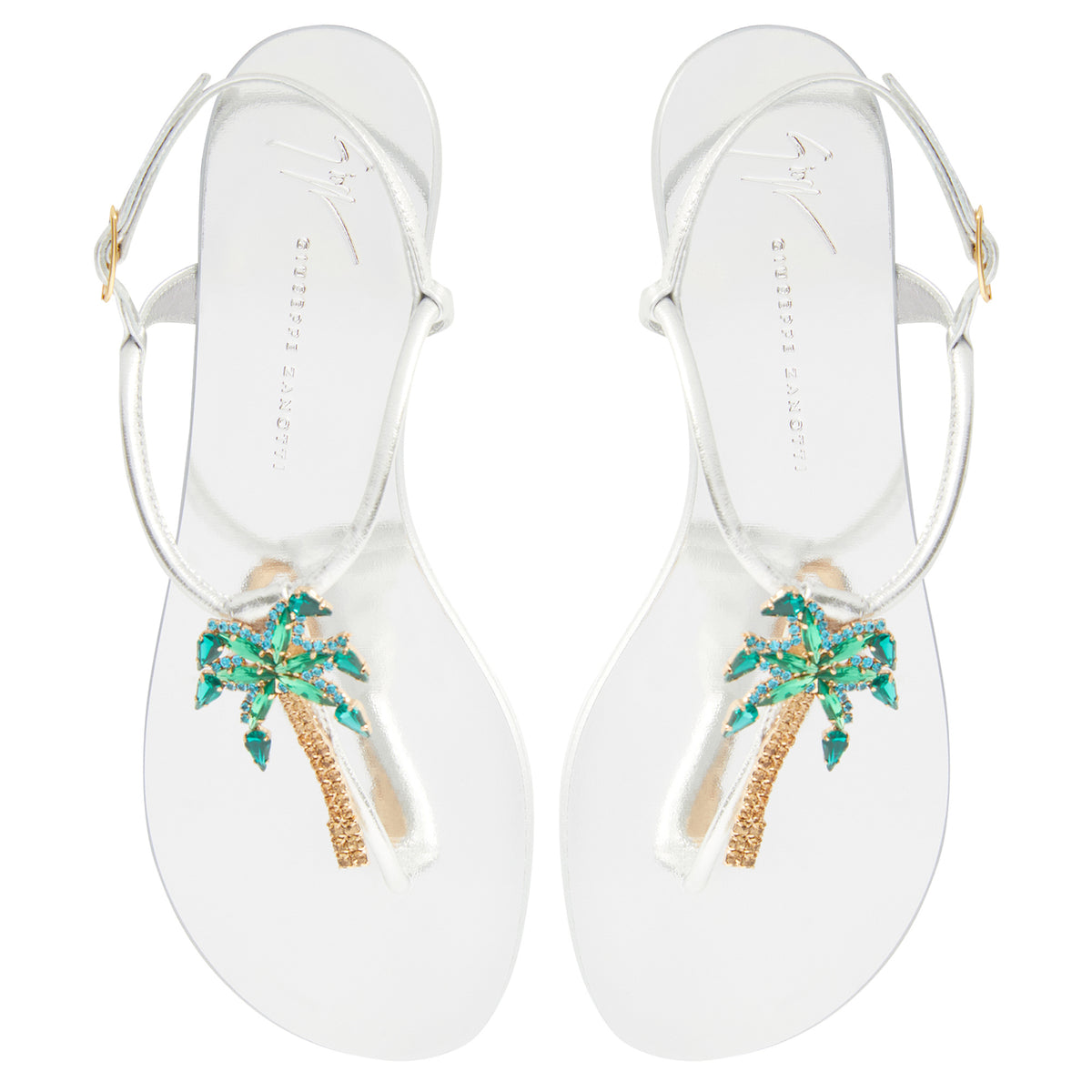 Sandales plates Venice Beach en cuir - Blanc
