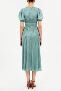 Robe Audra à manches bouffantes - Sea Glass