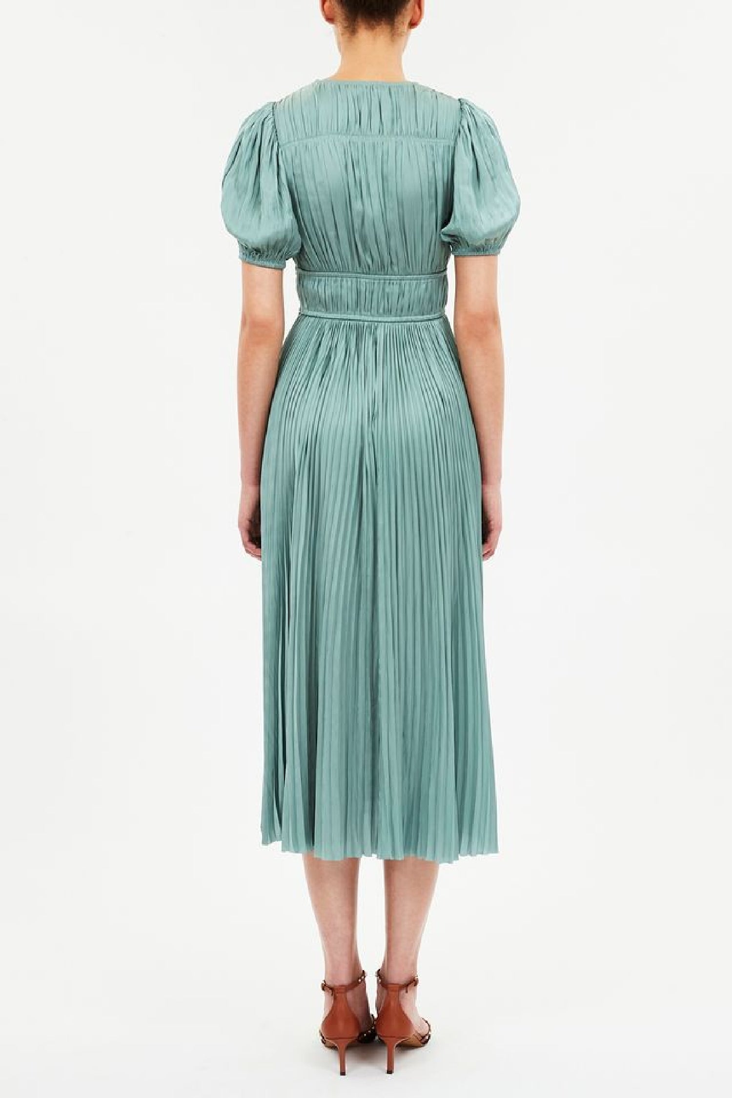 Robe Audra à manches bouffantes - Sea Glass