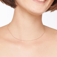 9k rose gold bollicine necklace with 9k rose gold plaquette - Pink