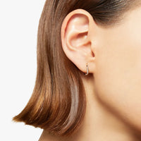 Mono boucle Essentials en or rose et diamant blanc - Rose & Blanc