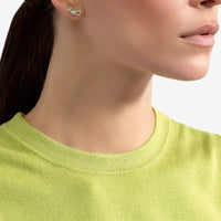Sterling silver nodo stud earring left half pair - Silver