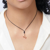 Gemini charm in 9k rose gold - Pink
