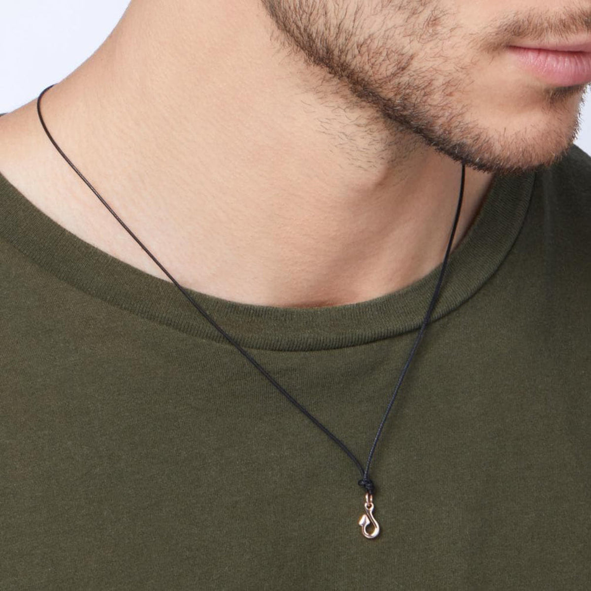 Pisces charm in 9k rose gold - Pink