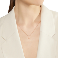 9k rose gold bollicine charm with 1 white diamond - Pink & White