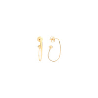 Essentials charm holder hoop earring in 18k yellow gold - Gold