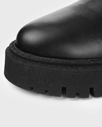 Bottines Dorval en cuir et twéed - Black