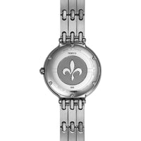 Moorea steel watch set with diamonds 36 mm - White & Stamped decoration
