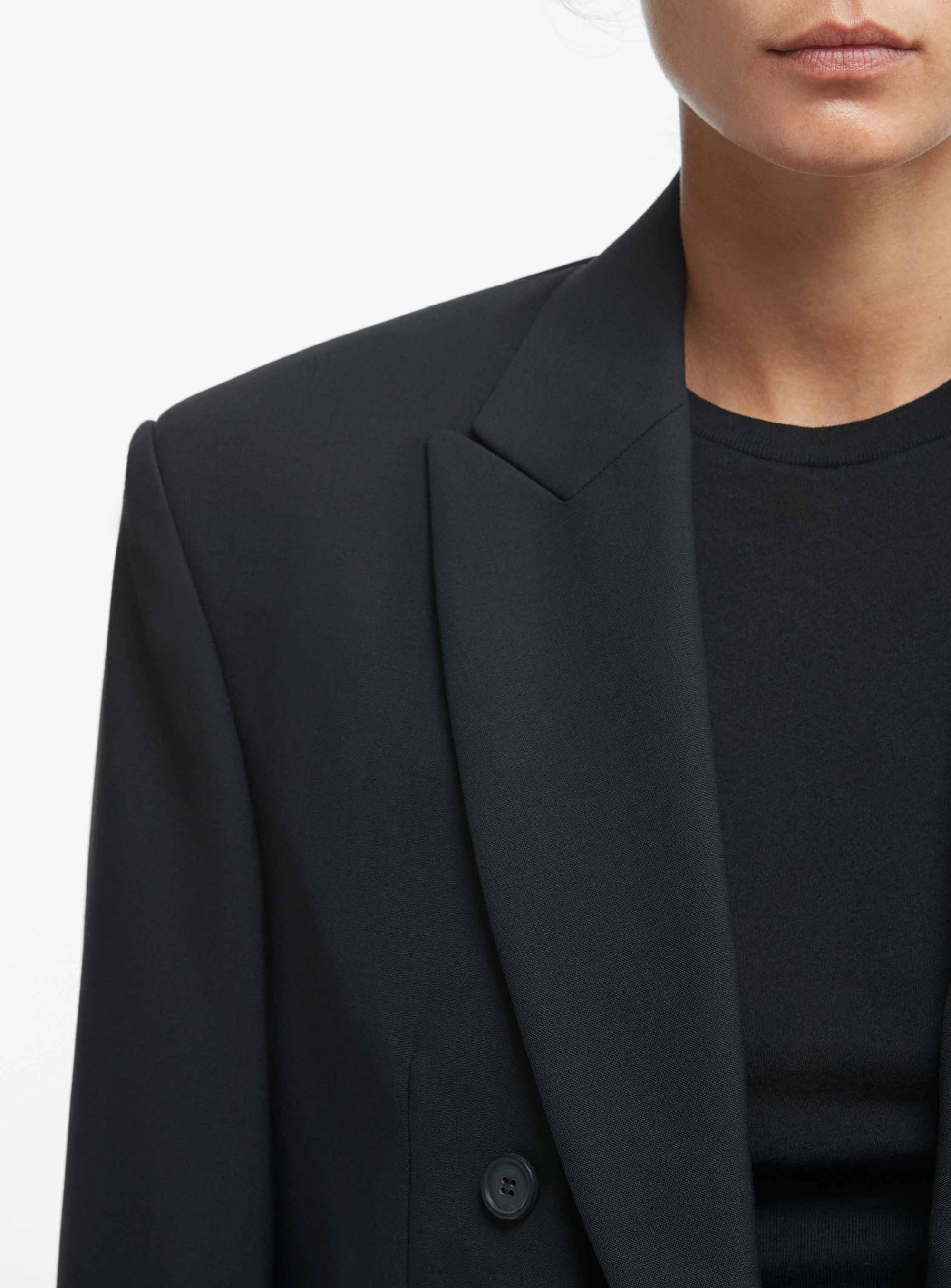 Double Breasted Blazer - Black