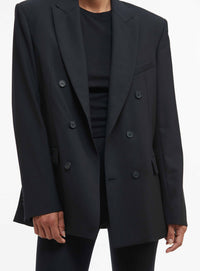 Double Breasted Blazer - Black