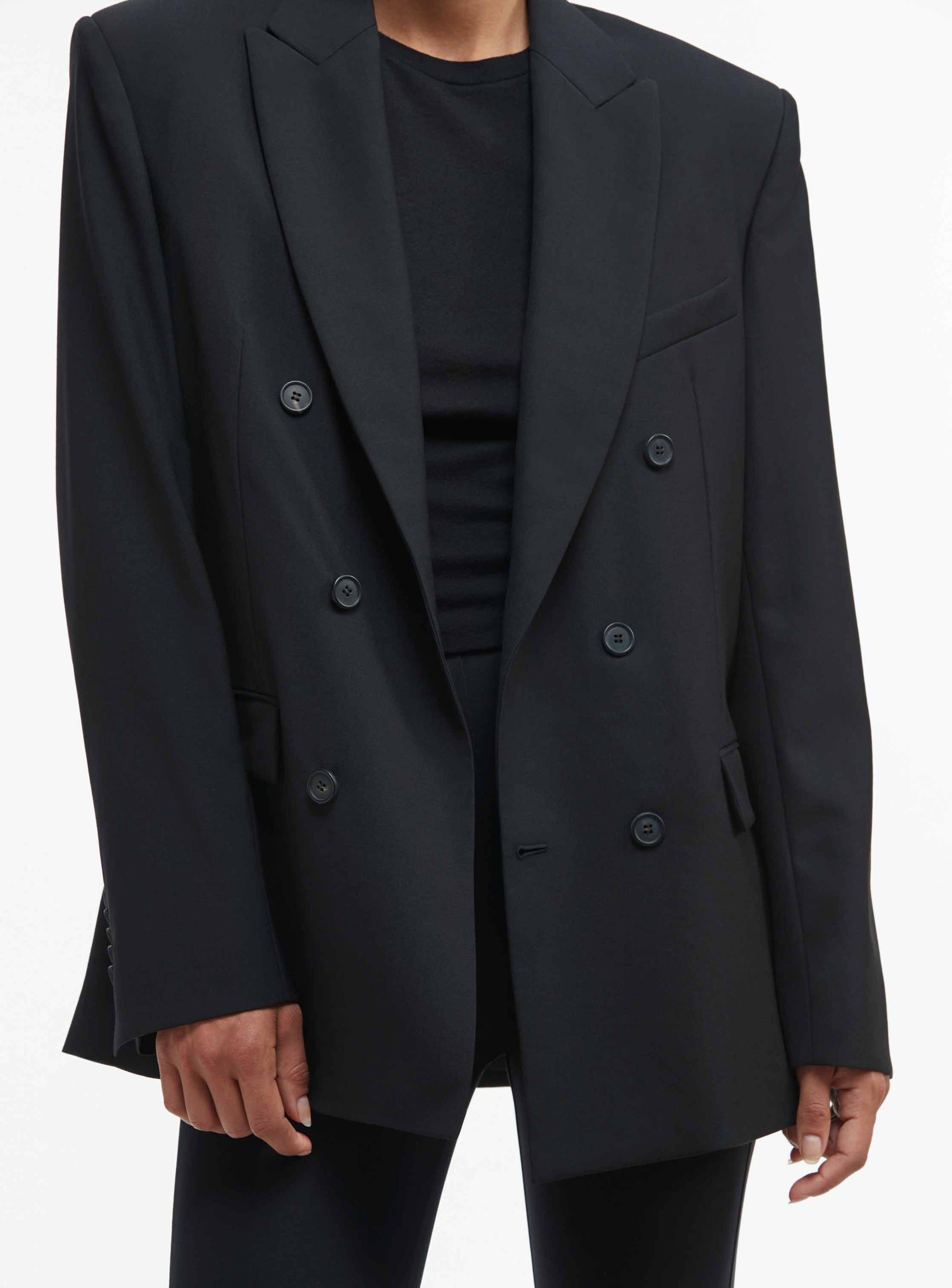 Double Breasted Blazer - Black