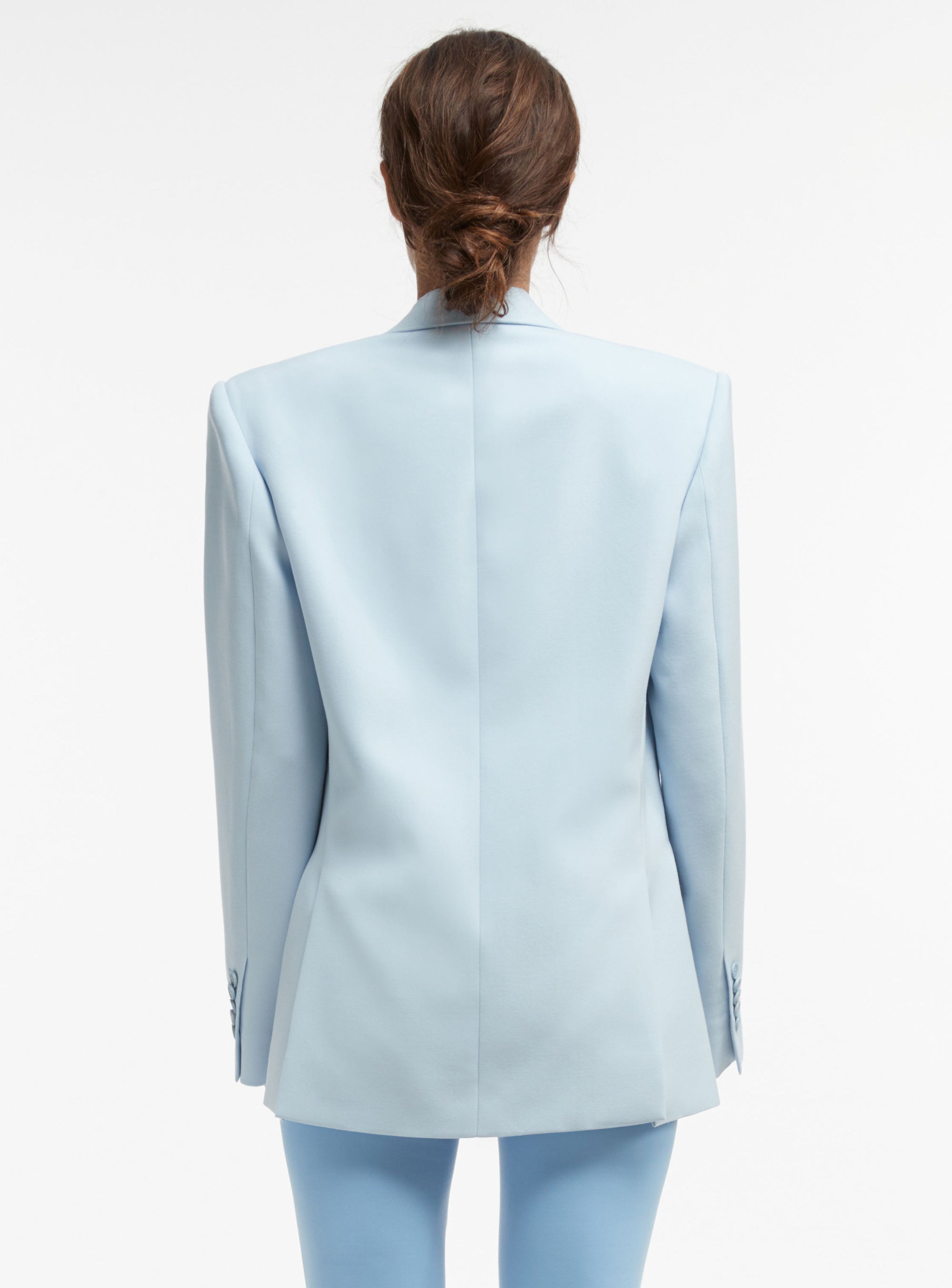 Blazer à double boutonnage en laine - Light Blue