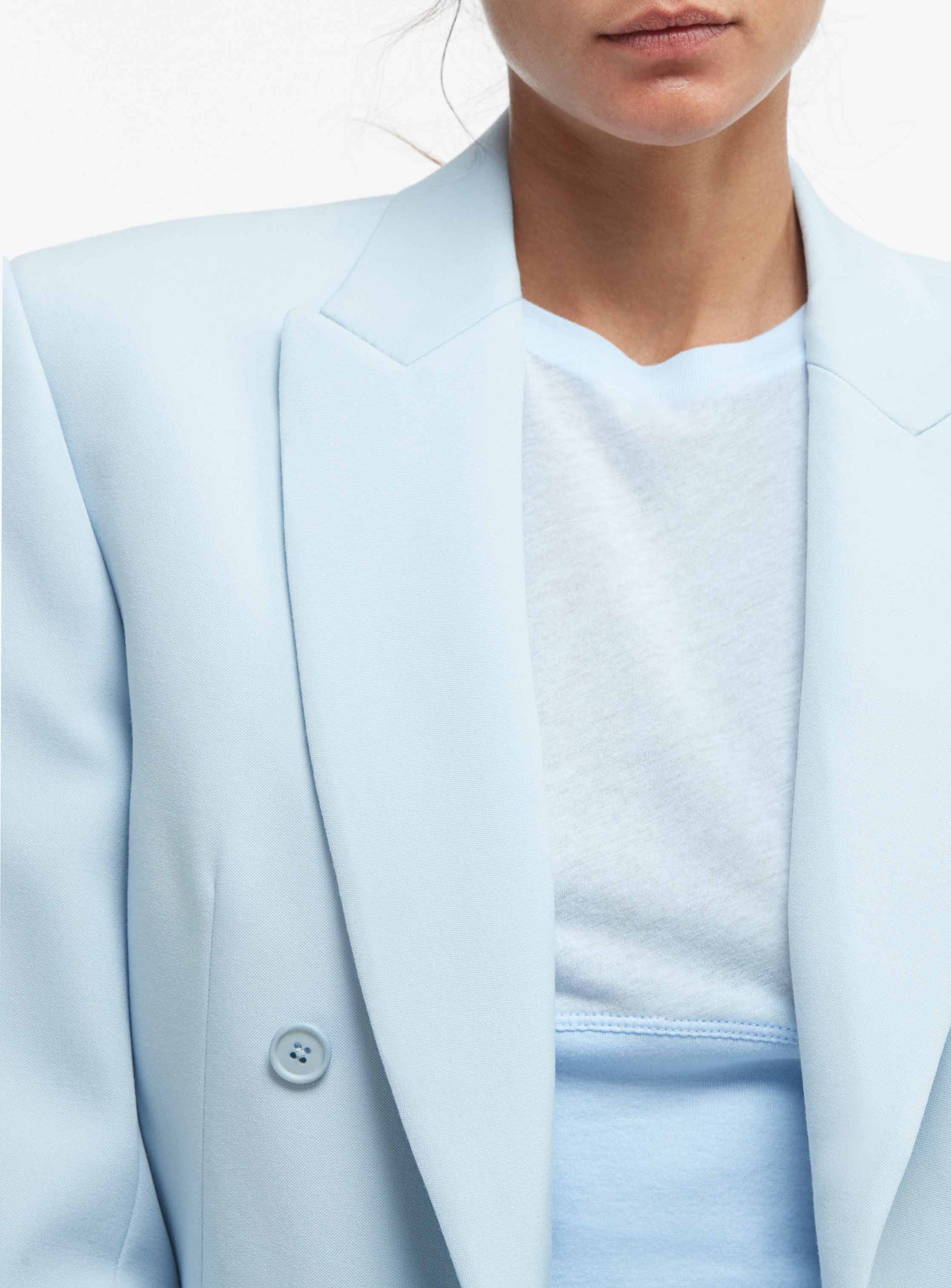 Blazer à double boutonnage en laine - Light Blue