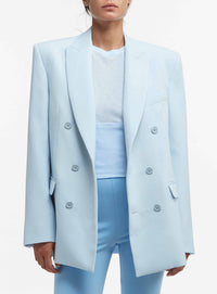 Blazer à double boutonnage en laine - Light Blue
