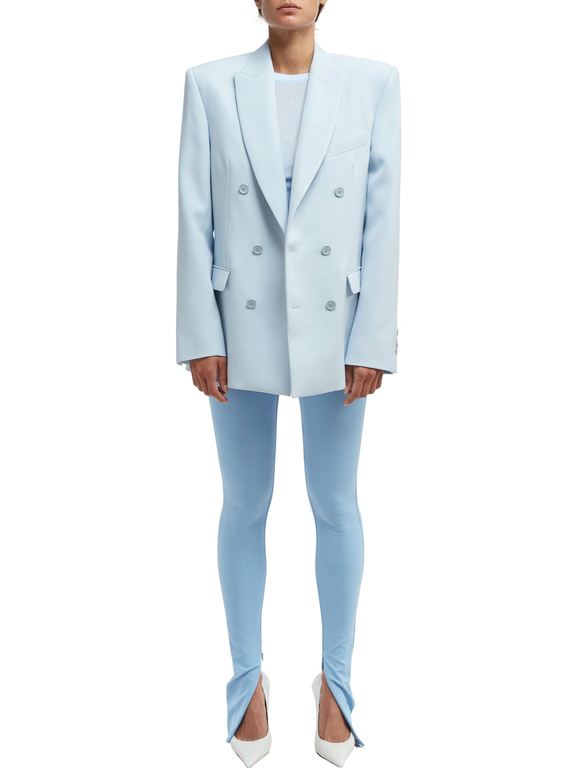 Blazer à double boutonnage en laine - Light Blue