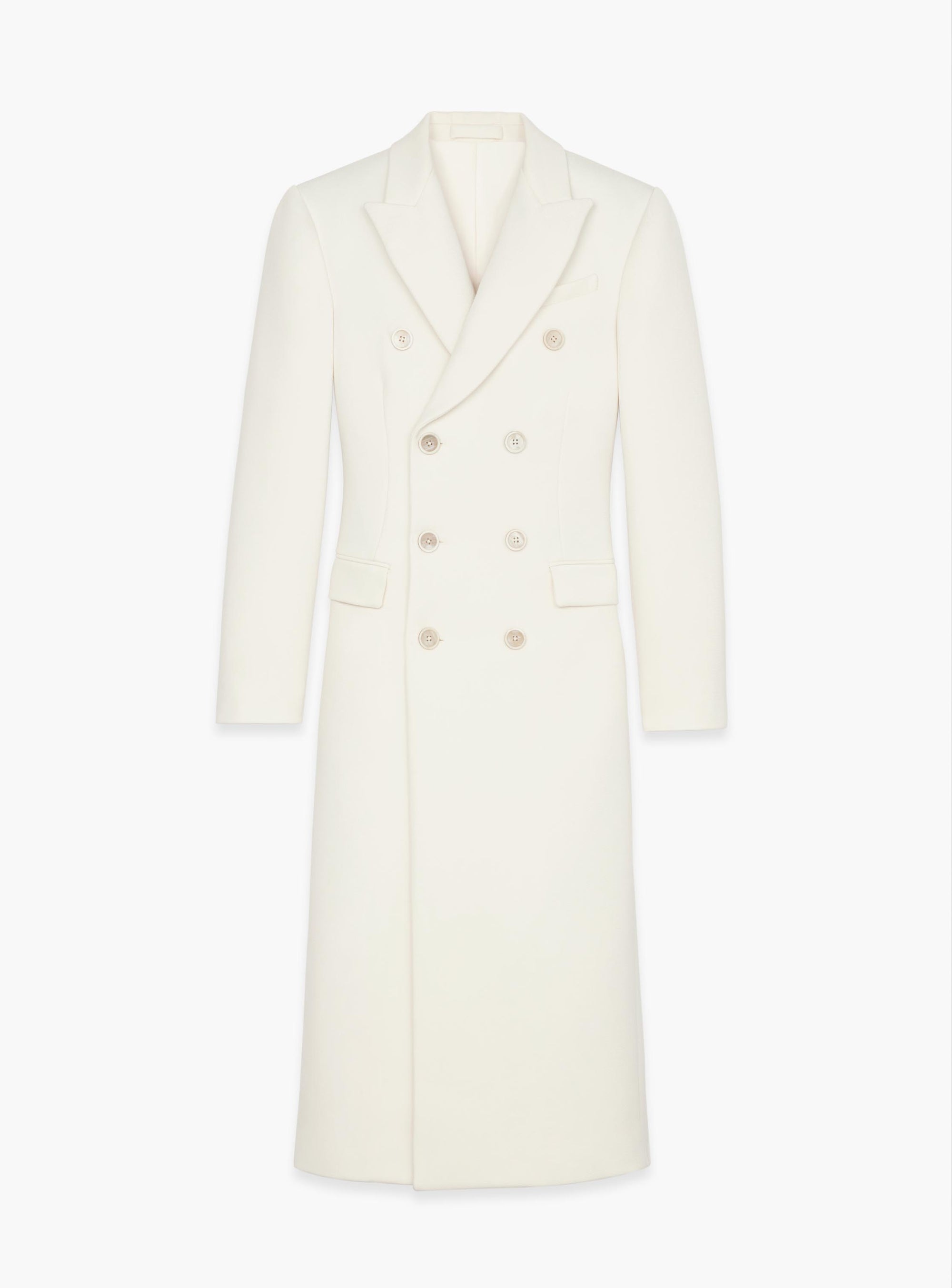 Double Breasted Coat - Off White