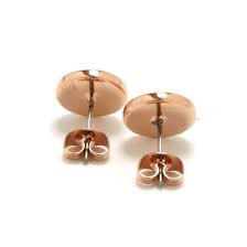 Boucles d'oreilles Mj Coin en laiton - Crystal & Rose Gold