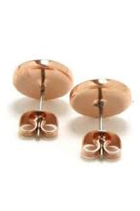 Boucles d'oreilles Mj Coin en laiton - Crystal & Rose Gold
