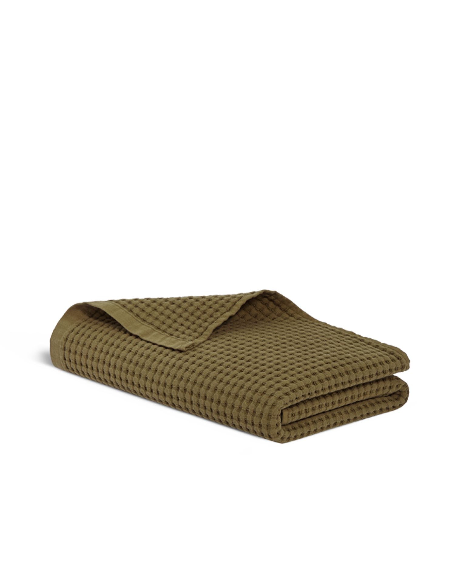 Drap de bain en coton nid d'abeille - Mousse