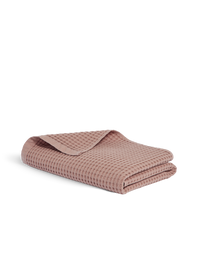 Drap de bain en coton nid d'abeille - Vieux Rose