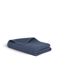 Cotton honeycomb bath sheet - Blue