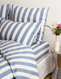 Taies d'oreiller en satin de coton - Bleu