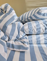 Taies d'oreiller en satin de coton - Bleu