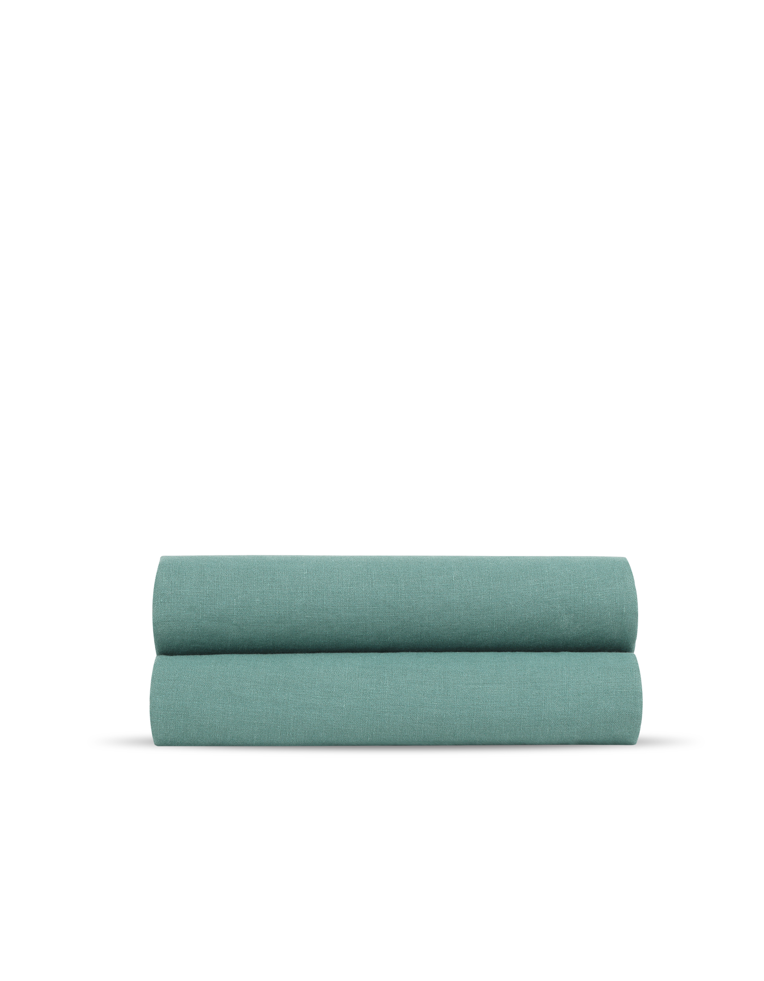 Drap plat en lin lavé - Bleu Azur