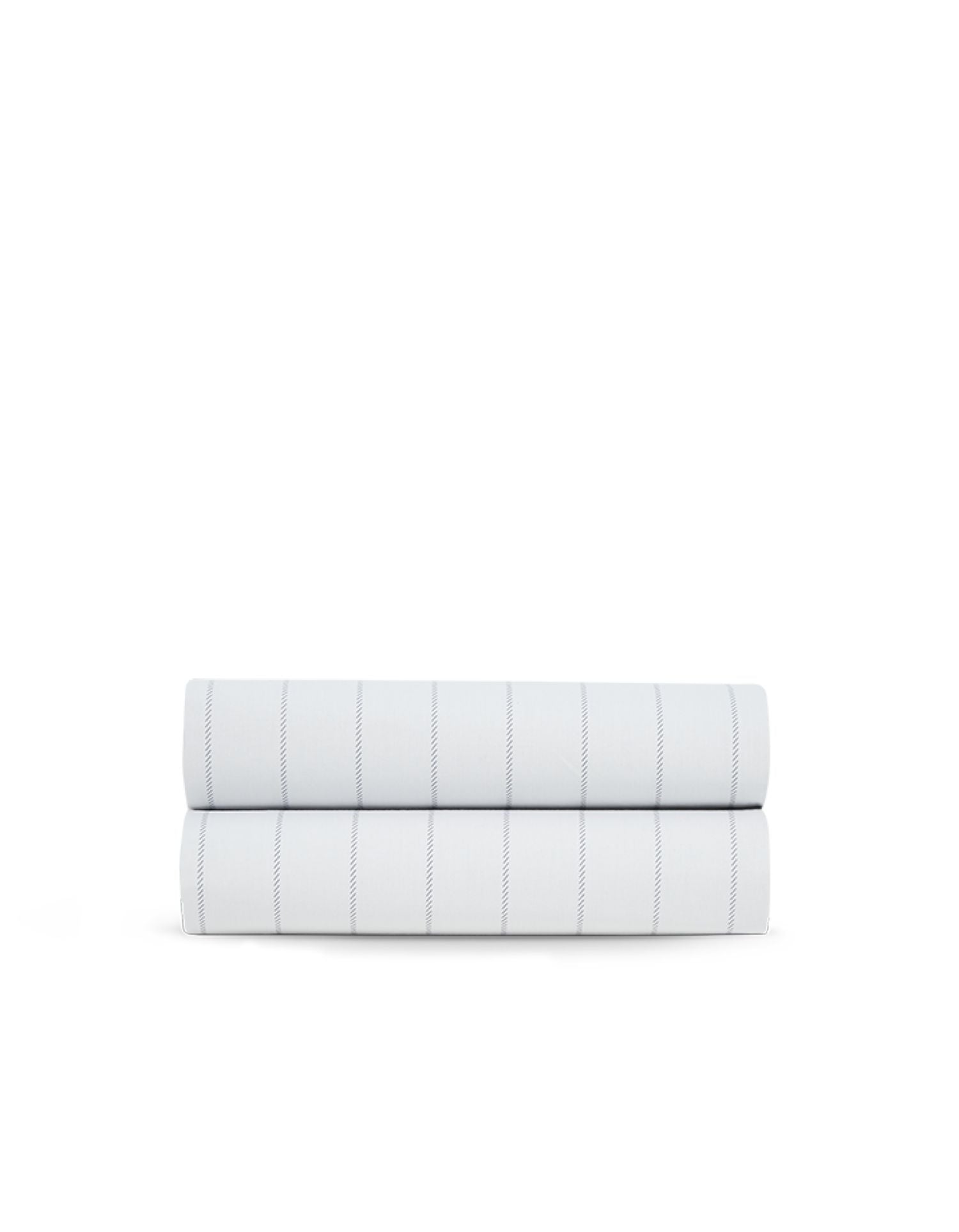 Drap housse en percale de coton - Blanc & Gris