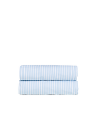 Fitted sheet in cotton percale - Blue