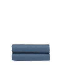 Drap housse en satin de coton - Bleu