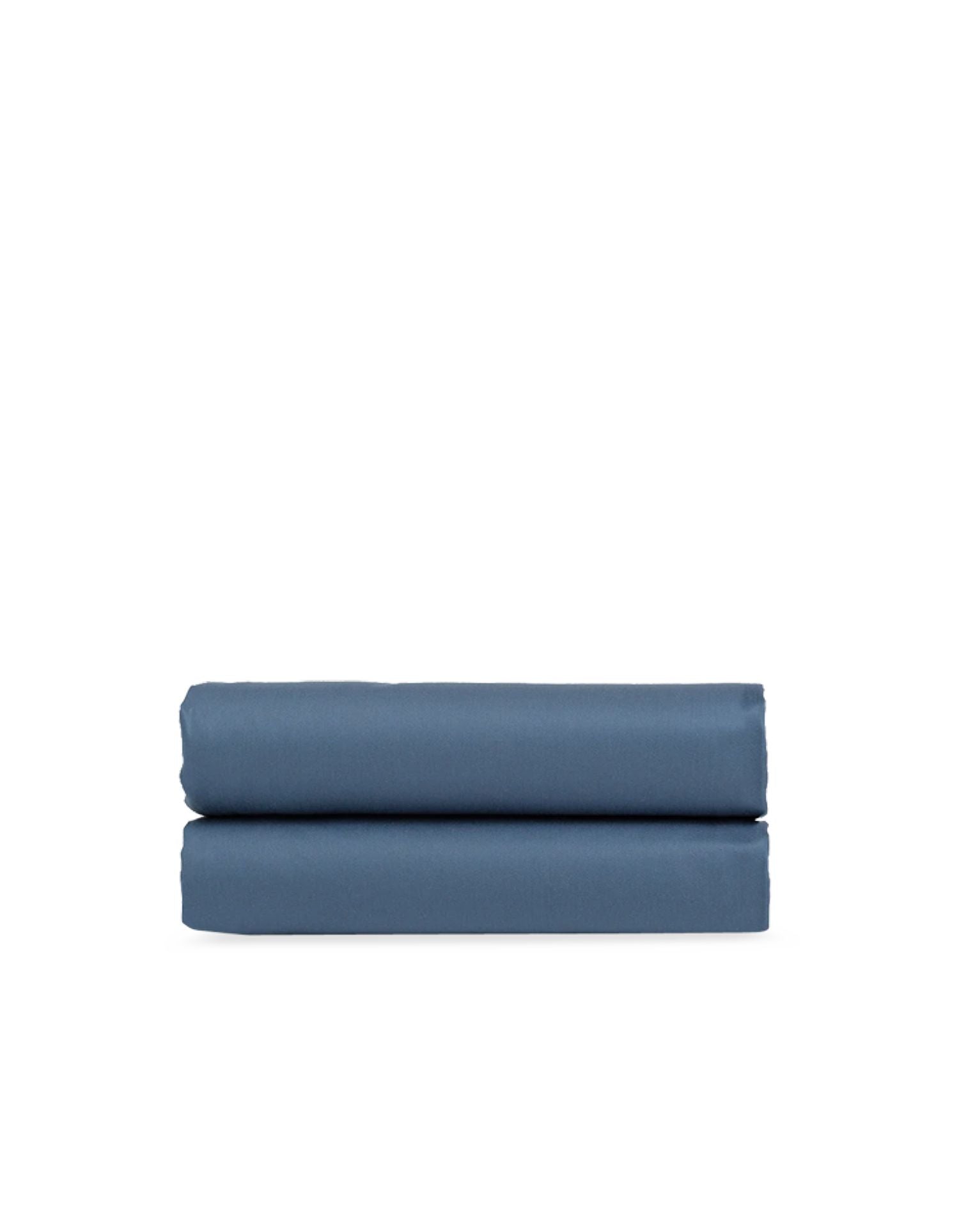 Drap housse en satin de coton - Bleu