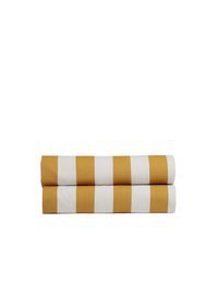 Drap housse en percale de coton - Ocre
