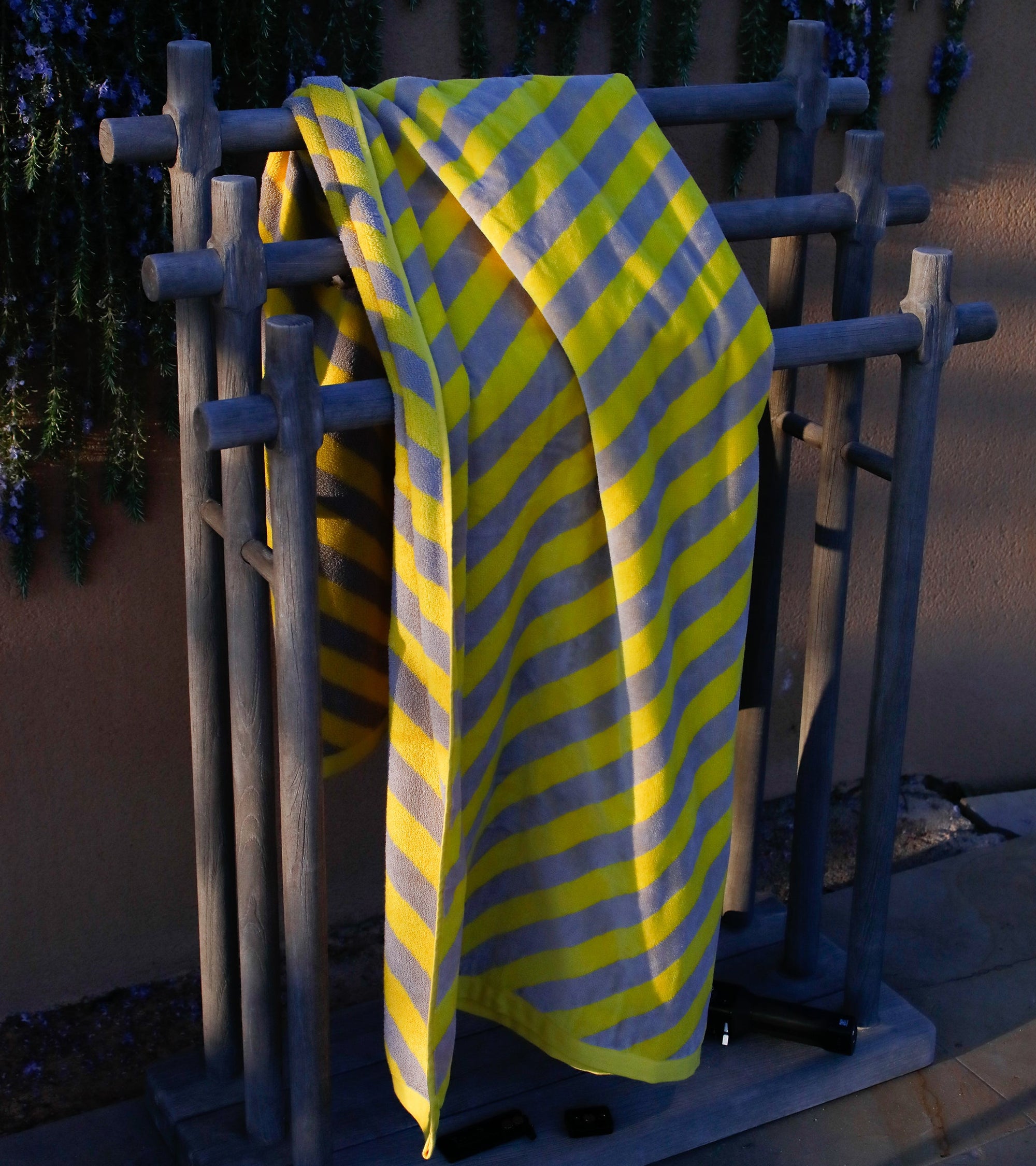 Drap de plage - Jaune Et Gris