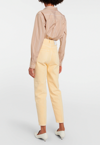 Pantalon fuselé en denim - Washed Straw