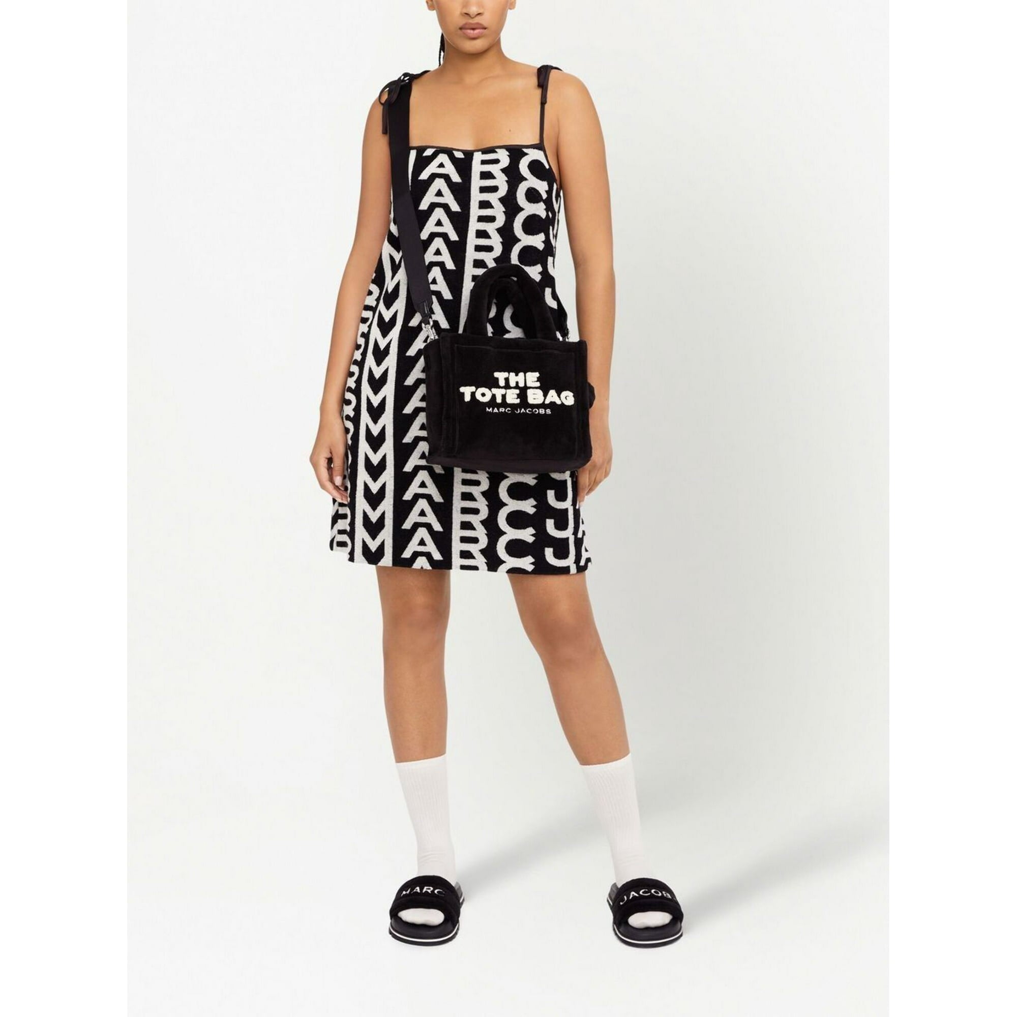 PETIT   Petit sac à bandoulière The Tote Bag en fausse fourrure - Black