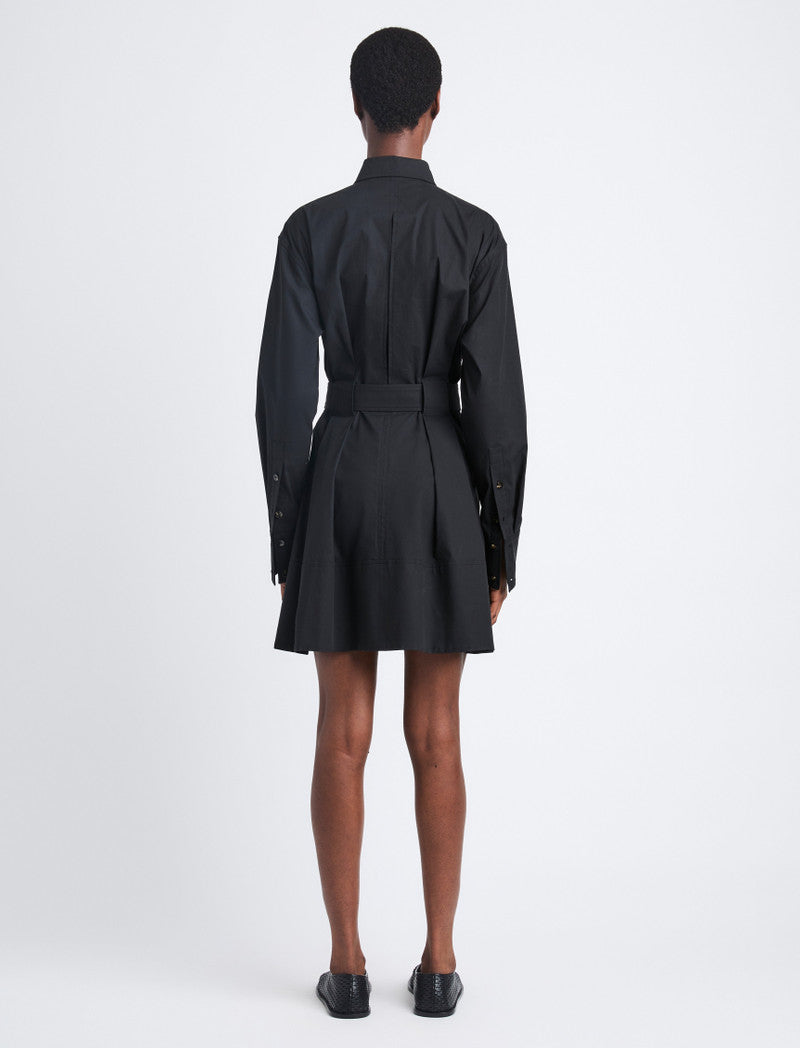 Robe Sammy en popeline de coton - Black